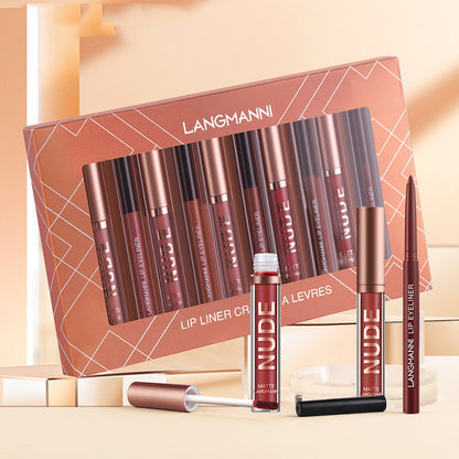 12-Piece Matte Lipstick and Lip Liner Set – Waterproof, Long-Lasting Lip Makeup Kit