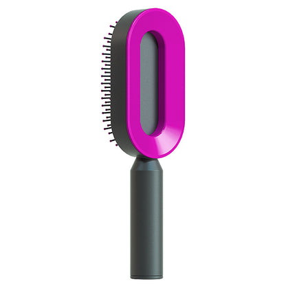 Self-Cleaning Hair Brush for Women - Anti-Static Scalp Massage Comb