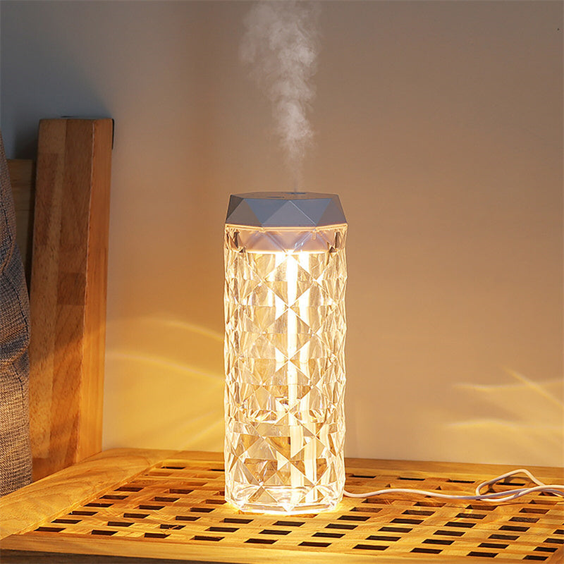 Crystal Lamp Air Humidifier – Color-Changing Night Light with Cool Mist & LED Atmosphere