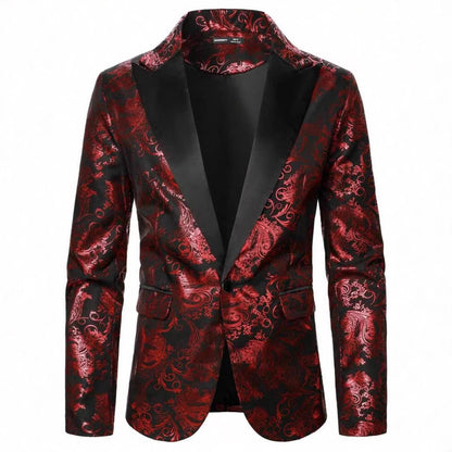 Men's Bronzing Printed Suit Jacket – Stylish Fashion Jacket for All Occasions