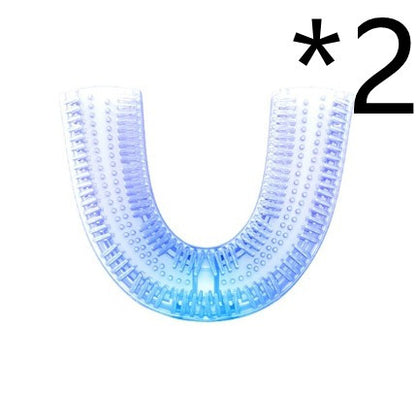 360° Intelligent Automatic Electric Toothbrush – U-Shaped, Whitening Blue Light, Waterproof, USB Charging