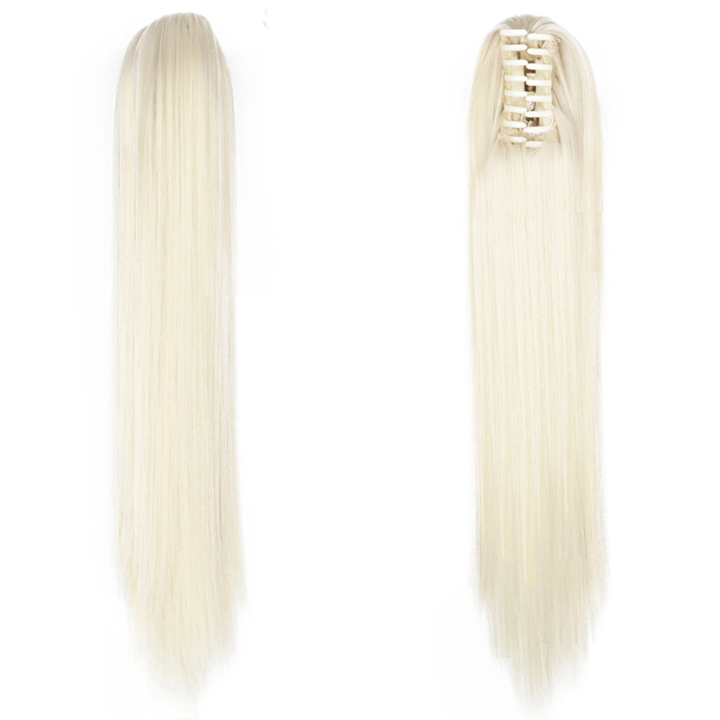 "Fashion Ponytail Claw Clip - Long Straight Fluffy Hair