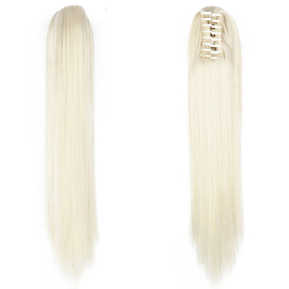 "Fashion Ponytail Claw Clip - Long Straight Fluffy Hair