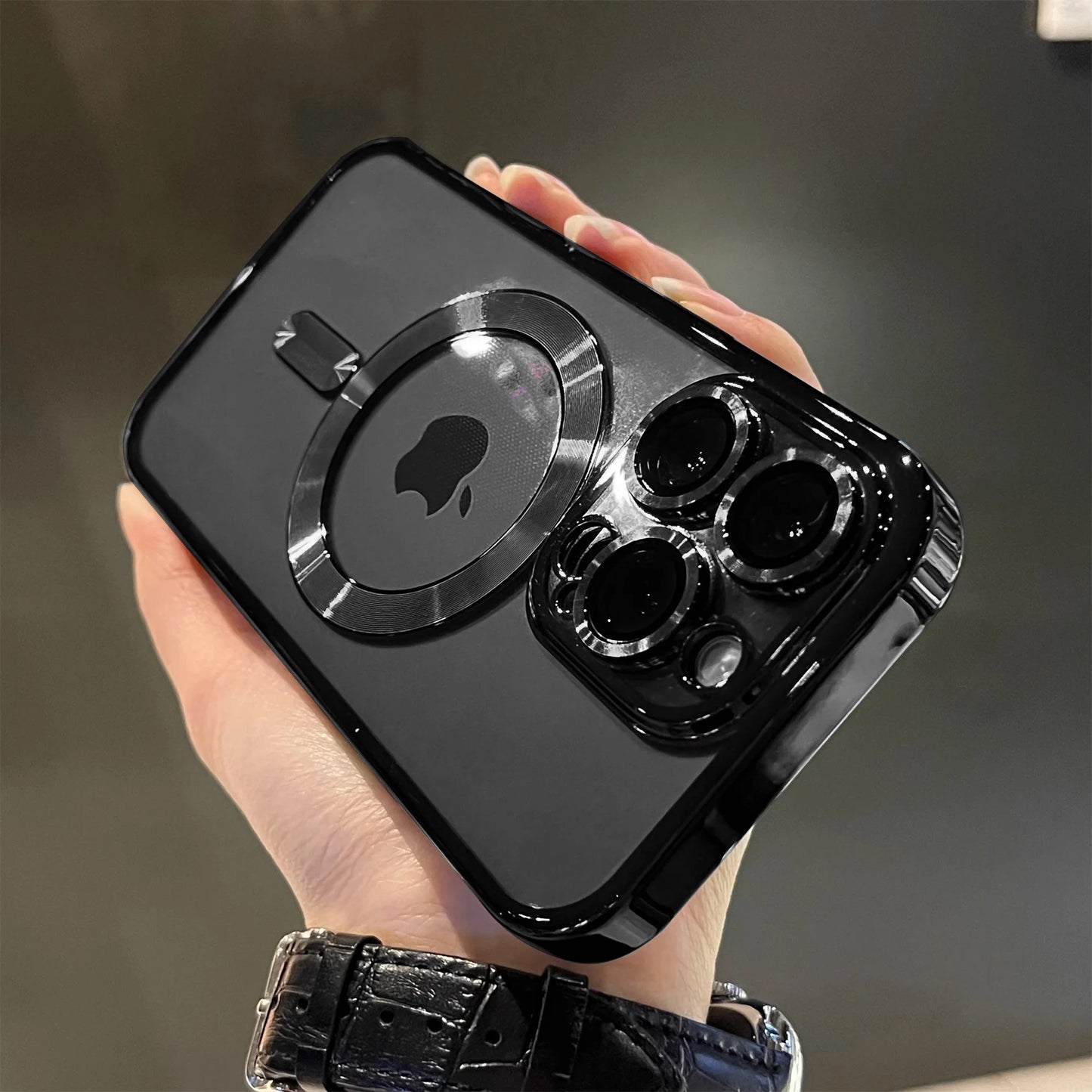 Plating Soft TPU Full Lens Protect Case for iPhone 13 14 12 11 15 Pro Max Plus Magsafe Magnetic Phone Case Wireless Charge Cover