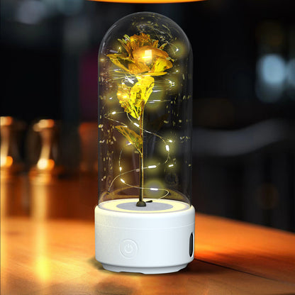 Creative 2-in-1 Rose Flowers LED Light & Bluetooth Speaker – Perfect Valentine's Day Gift