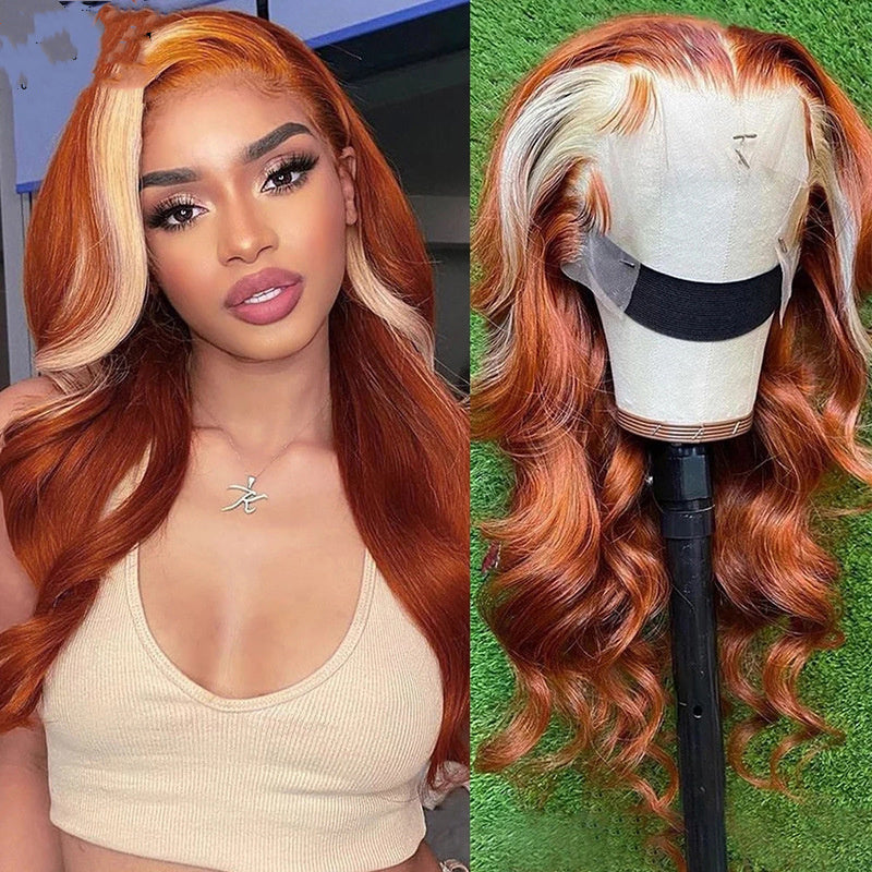4x4 Human Hair Wig with Highlights - Natural Look & Versatile Styling