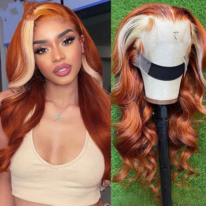 4x4 Human Hair Wig with Highlights - Natural Look & Versatile Styling