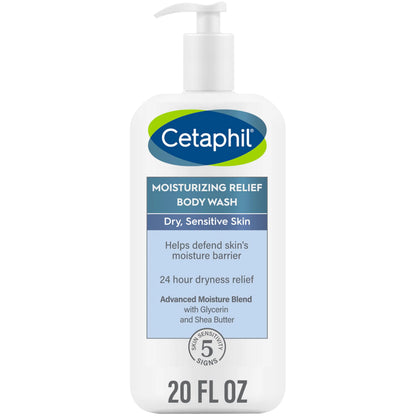 CETAPHIL Sensitive Skin Moisturizing Body Wash, 20 oz